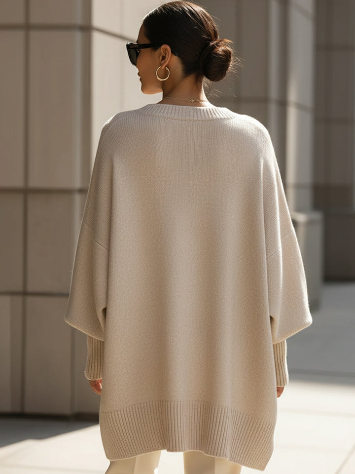 Jasmin | Damen Oversize Pullover Stil Kurze Top