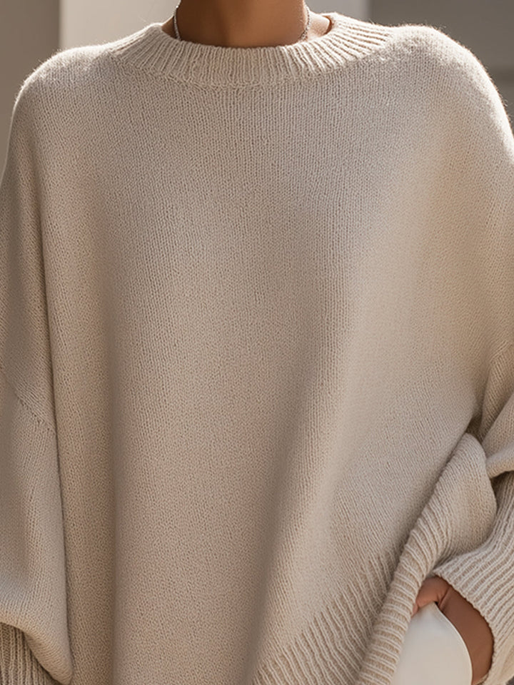 Jasmin | Damen Oversize Pullover Stil Kurze Top