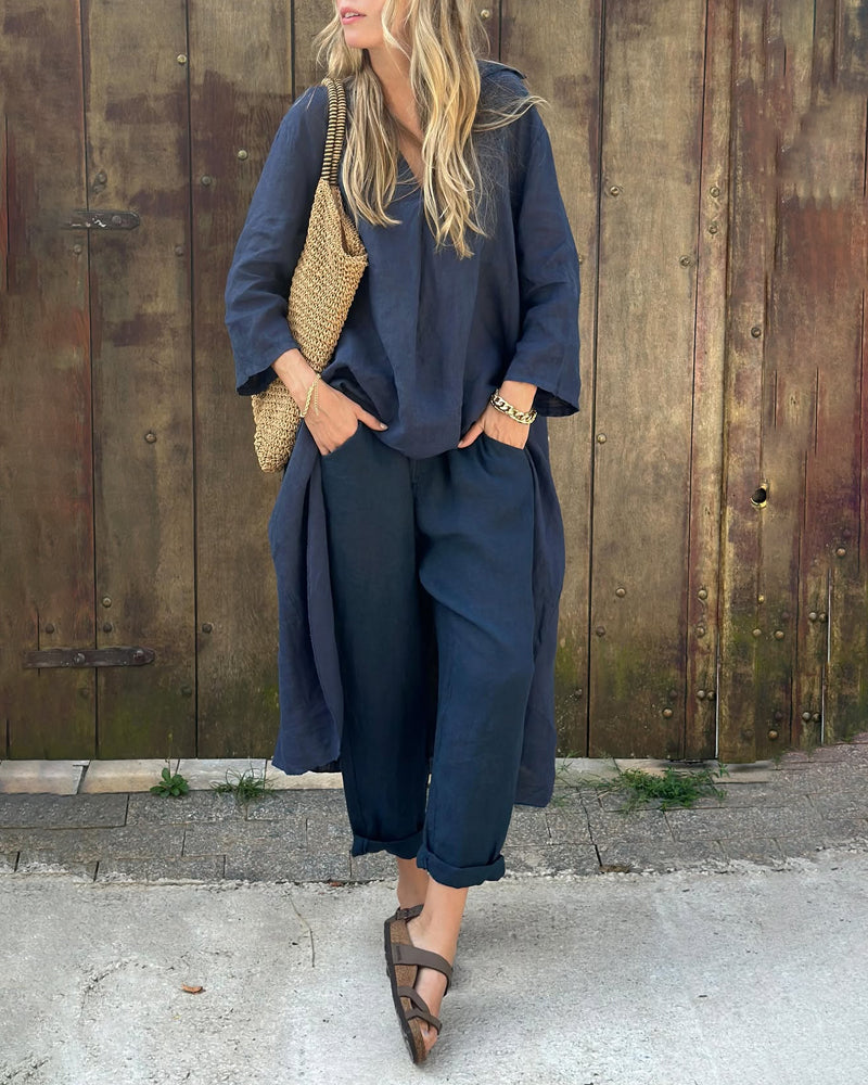 Eva | Damen 2-teiliges Strick-Loungewear-Set