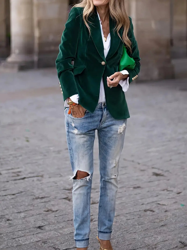 Eleganter Blazer Damen tailliert einreihig