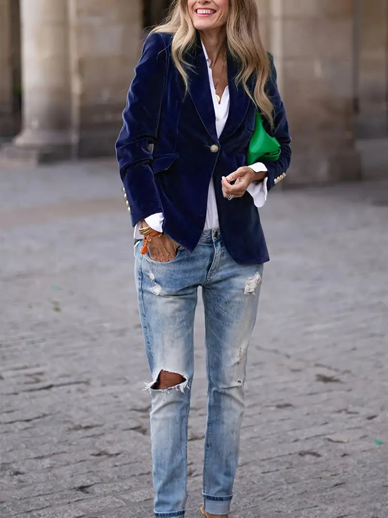 Eleganter Blazer Damen tailliert einreihig