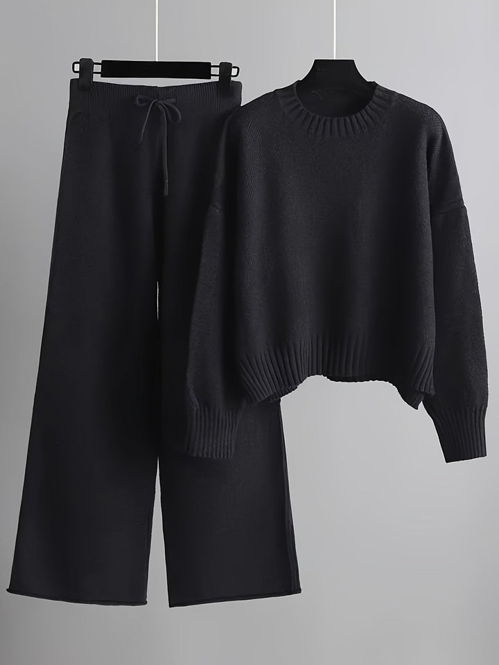 Carolin | Damen Winter-Kuscheliges Lounge-Zweiteiler-Set