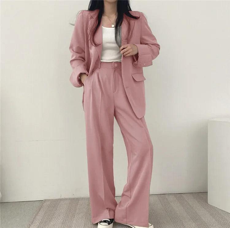 Maria | Damen Zweiteiliges Maßgeschneidertes Anzug-Set mit Langem Blazer