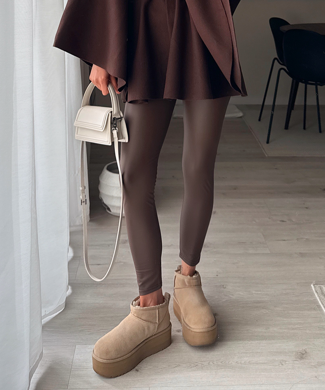 Lederleggings Ksenia Dunkelbraun