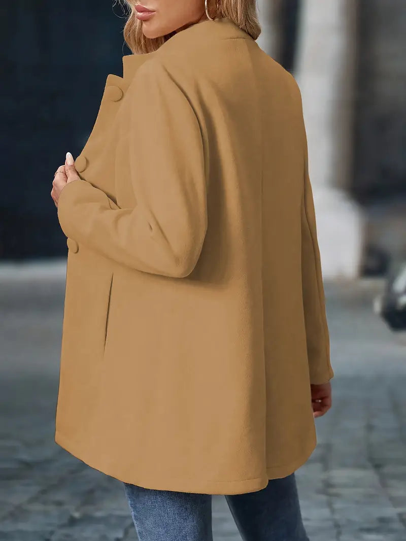 Übergangsjacke elegant für Damen – Stehkragen mit Knopfleiste