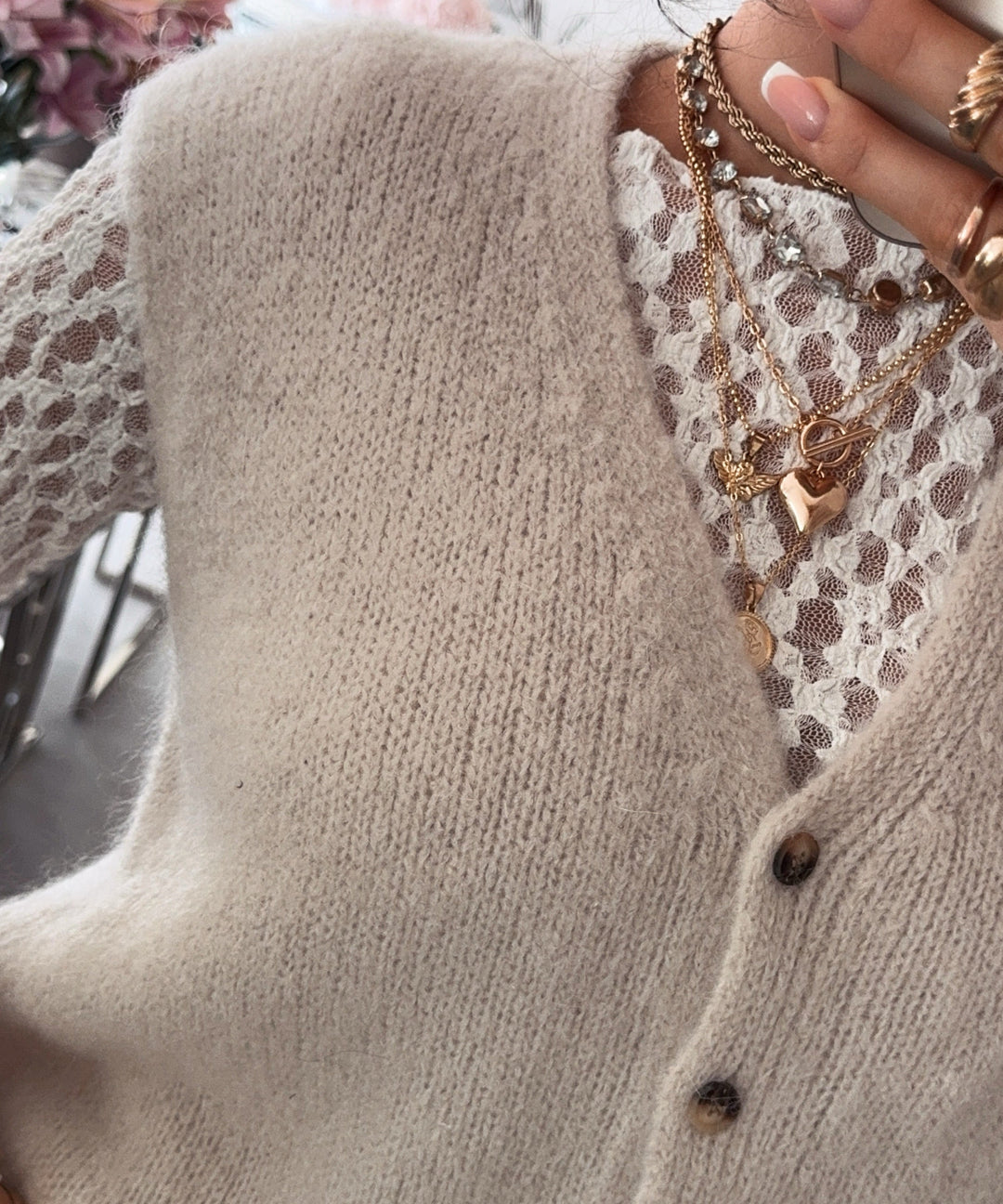Weste Solin Beige Ladypolitan ♡