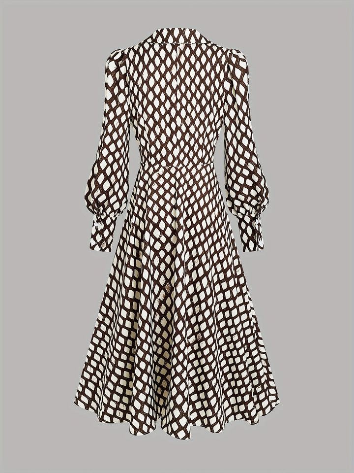 Bella - Elegante Rautenbedruckte Robe mit tailliertem Schnitt