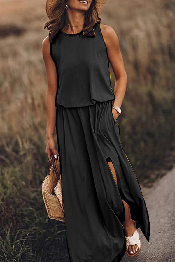 Katrin – Women Loose Fit Slit Maxi Dress - Image 2