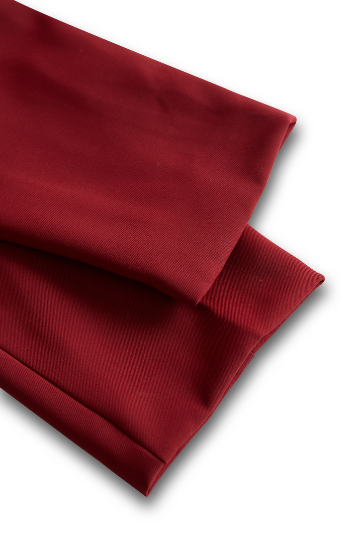 Damenkleid mit Stehkragen und Gürtel | Polyester