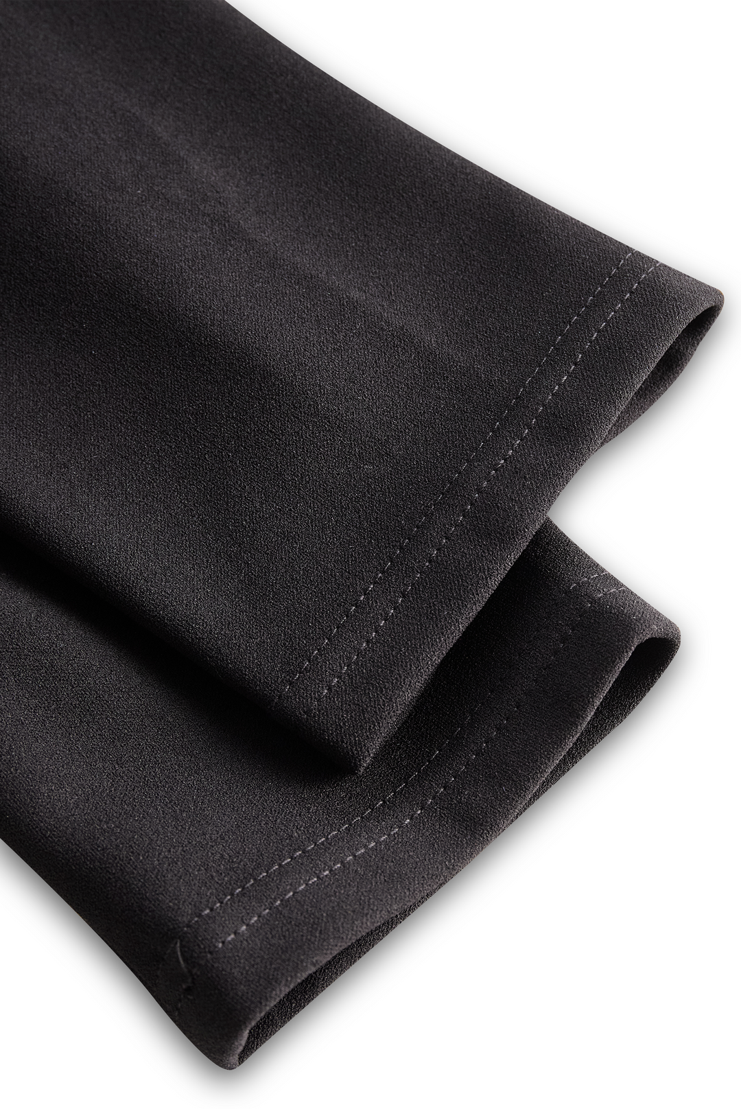 Schwarzes Etuikleid mit Gürtel für Damen | Stehkragen