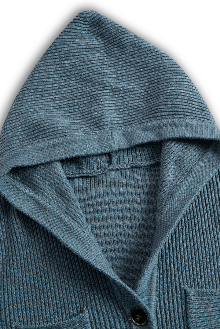 Damen-Strick-Maxikleid mit Kapuze