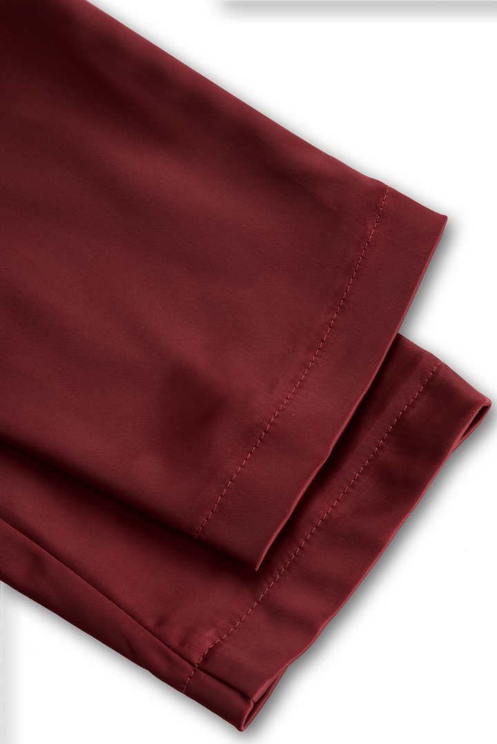 Satin-Midi-Kleid für Damen | A-Linie mit Schalkragen