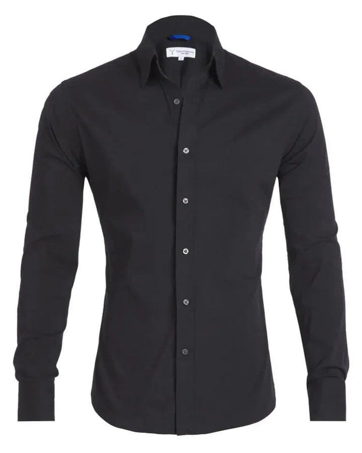 Hemd mit Reissverschluss langarm Slim Fit
