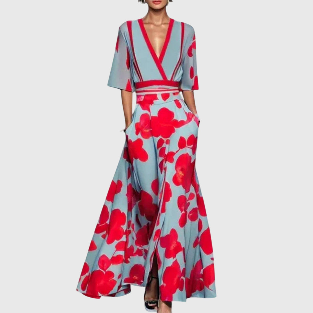 Damen-Maxikleid mit Schlitz