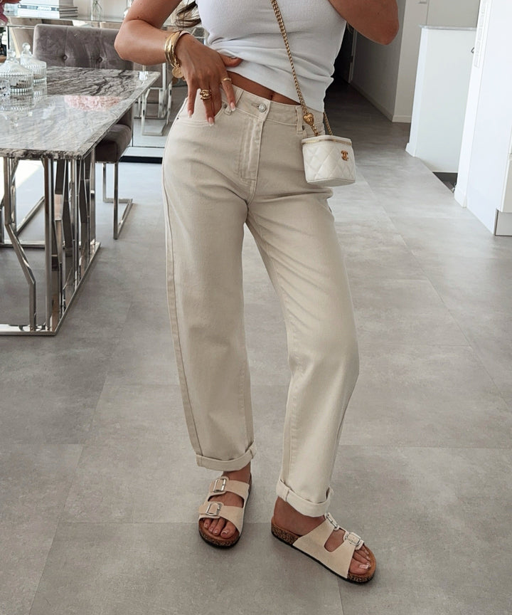 Pantoletten Velana Beige