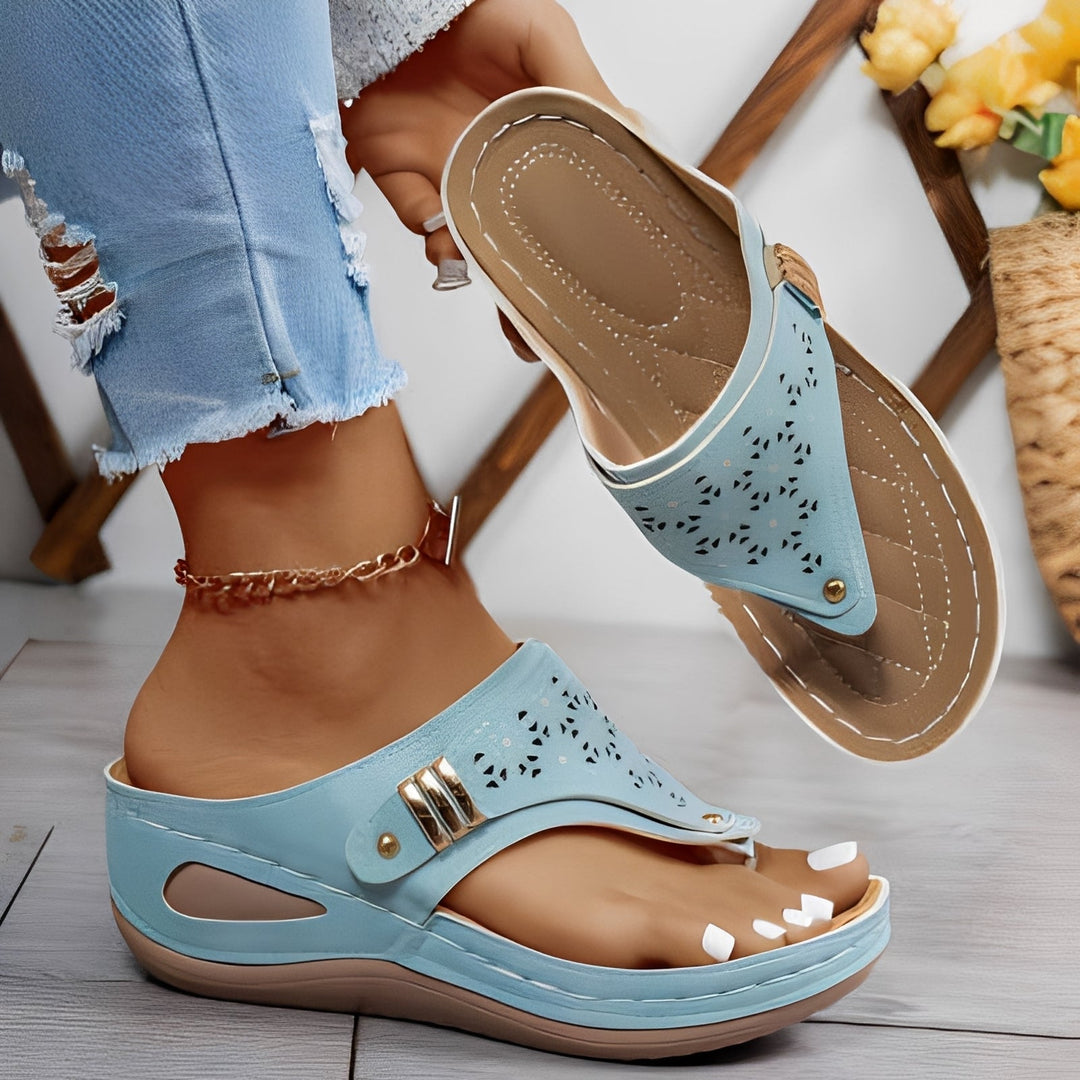 Jamie - Lässige Römer-Sandalen mit Keilabsatz für Damen