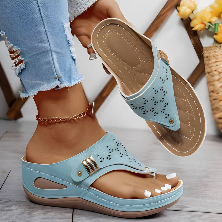 Jamie - Lässige Römer-Sandalen mit Keilabsatz für Damen