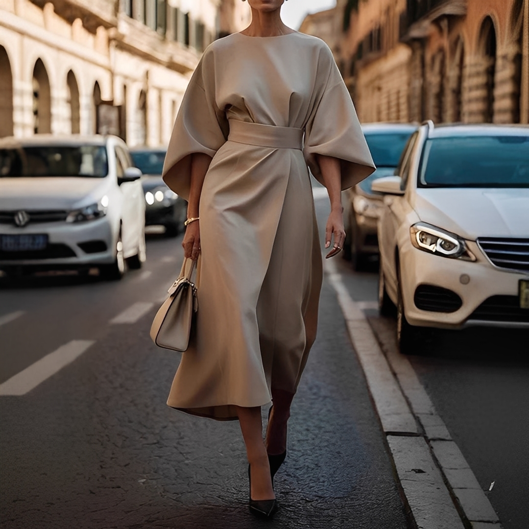 Lauriane - Stilvolles Kleid mit Laternenärmeln für Damen