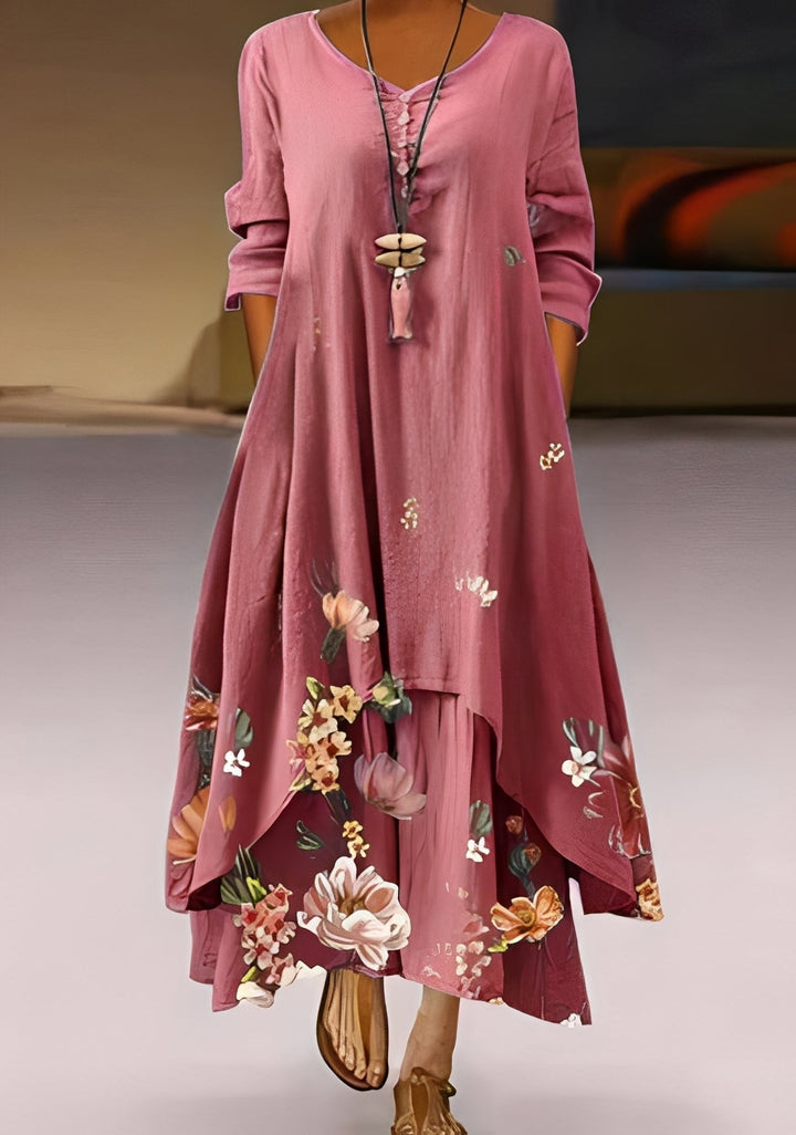 Belle - Elegantes, locker fallendes Damenkleid mit Print