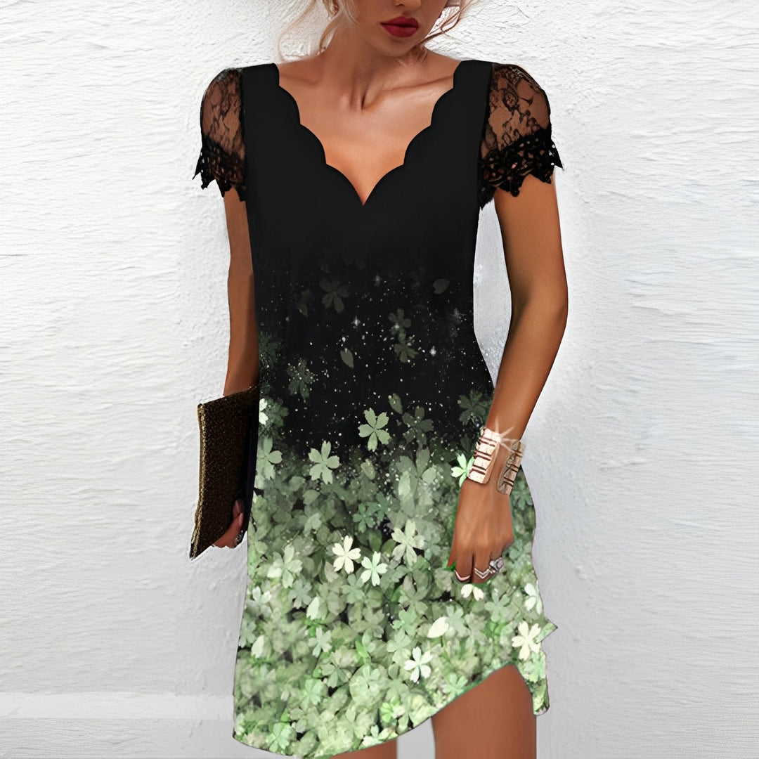 Vanessa - Elegantes Damenkleid mit Blumendessin