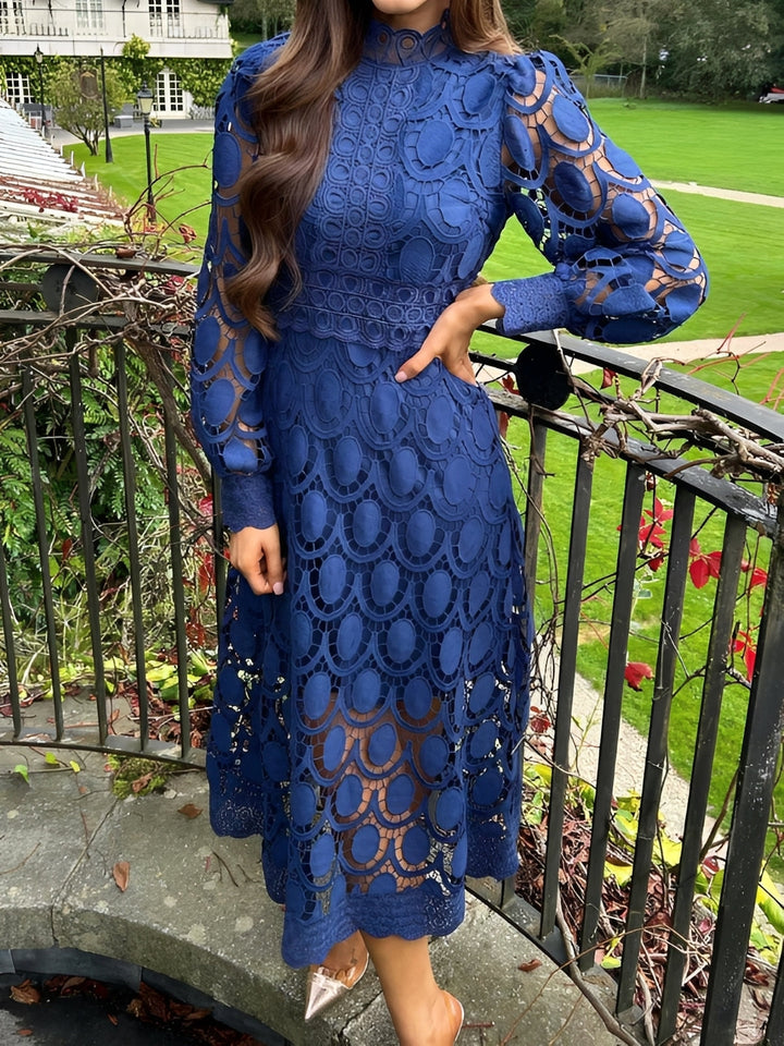 Madeline - Stilvolles Langarm-Maxikleid für Damen
