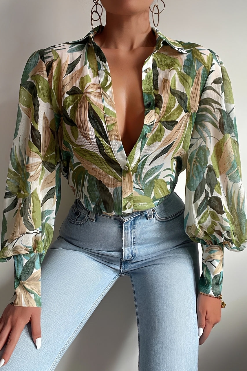Carla - Schicke Bluse mit Laternenärmeln für Damen