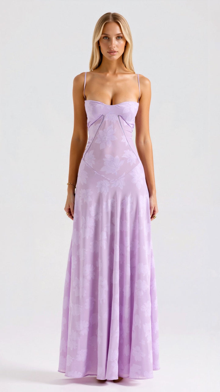 Leonie | Damen Slip Maxi Kleid für Hochzeitsgäste