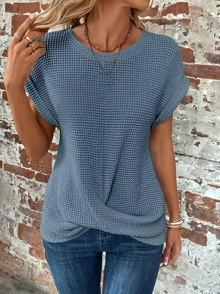 Annie - Stilvolles kurzärmeliges Waffelshirt für Damen