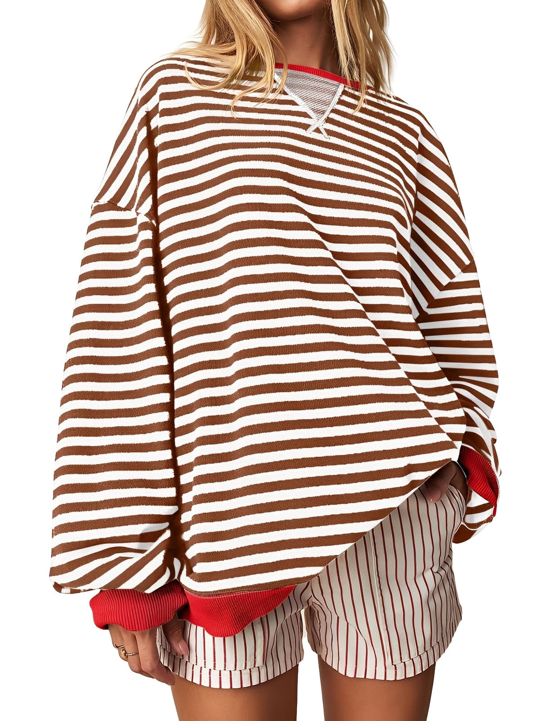 Judith - Eleganter gestreifter Damenpullover