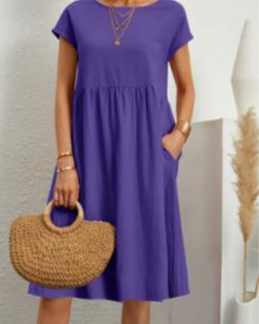 Damen Sommer Italienisches Midi Kleid