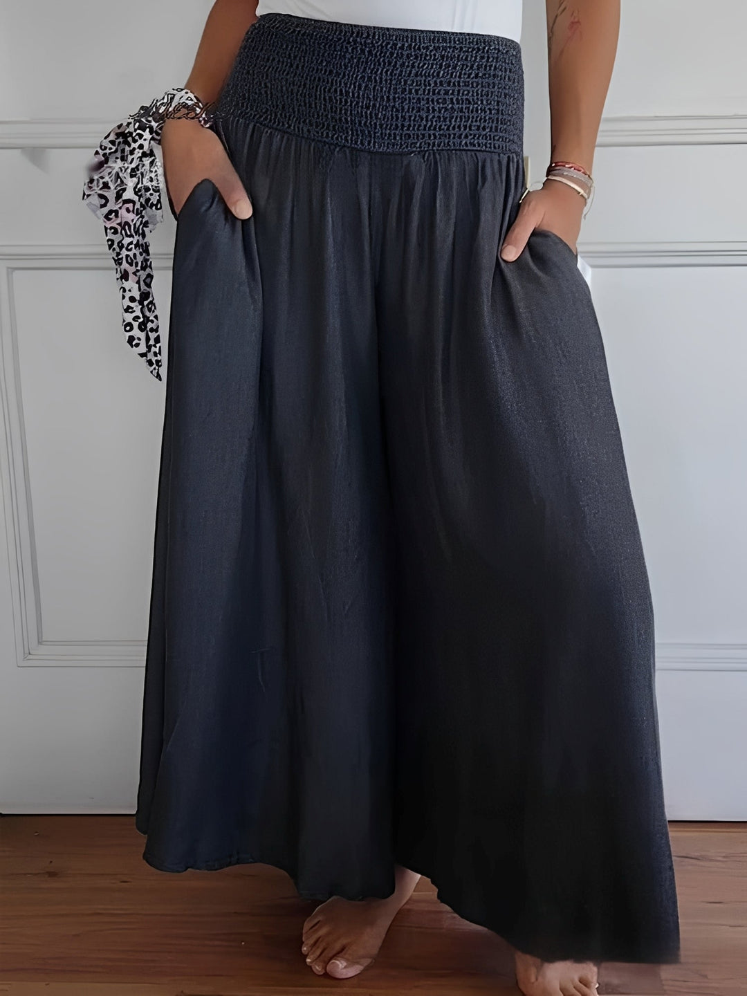 Halle - Bequeme Hose mit weitem Bein und Taschen für Damen
