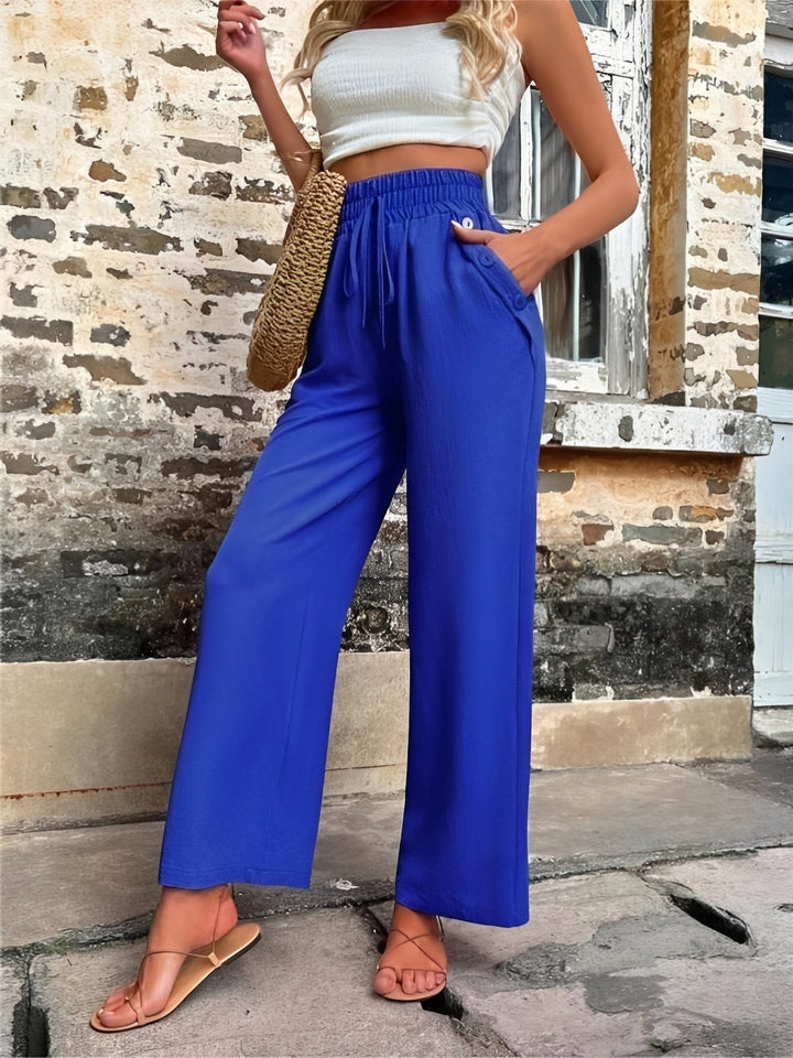 Allie - Modische Damenhose mit lockerem Schnitt und hohem Bund