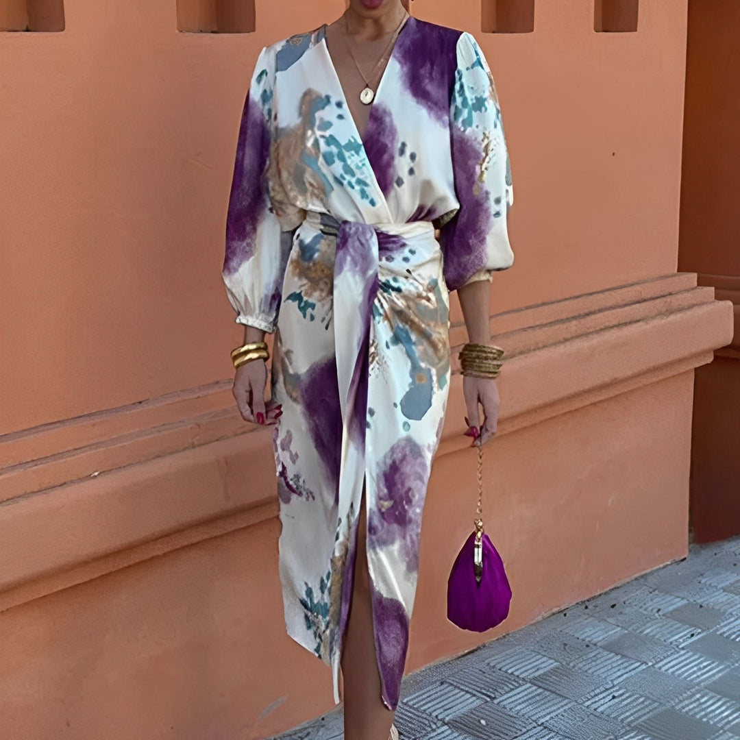 Sienna - Damen-Midikleid mit modischem Schlitz