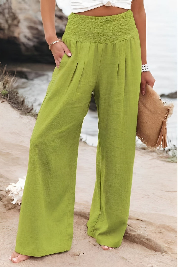 Nadia - Hoch taillierte Hose mit weitem Bein für Damen