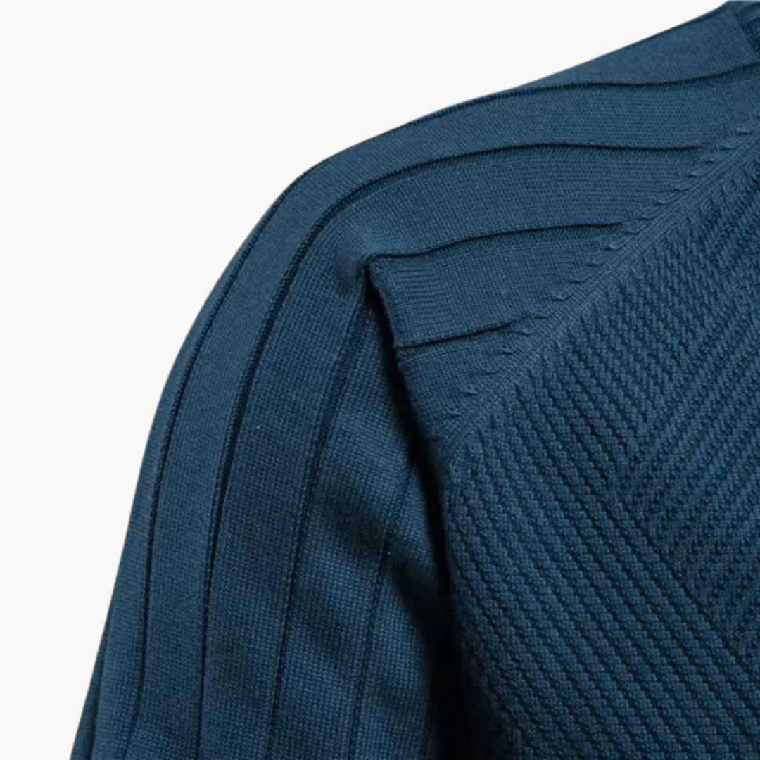 Zip Pullover Jacke | Strukturiertes Design mit Stehkragen
