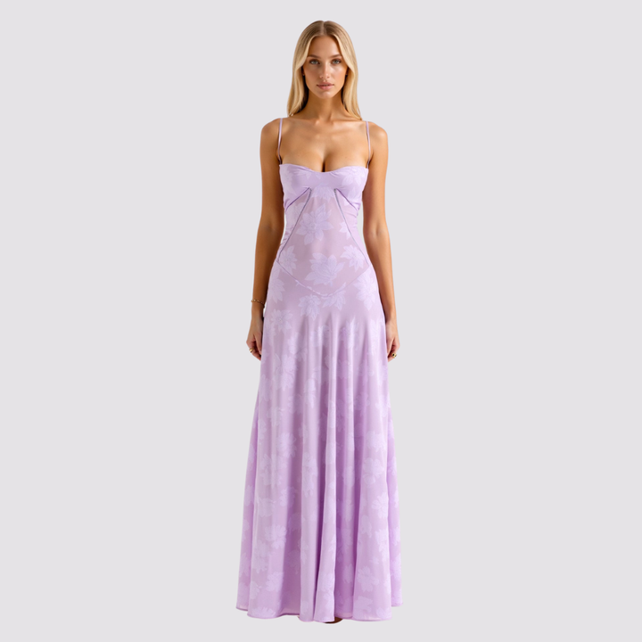Michaela | Damen Hochzeitsgast Slip Maxikleid