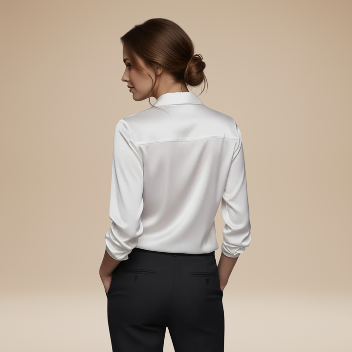 Lydia – Elegant Women's V-Neck Blouse - Image 15