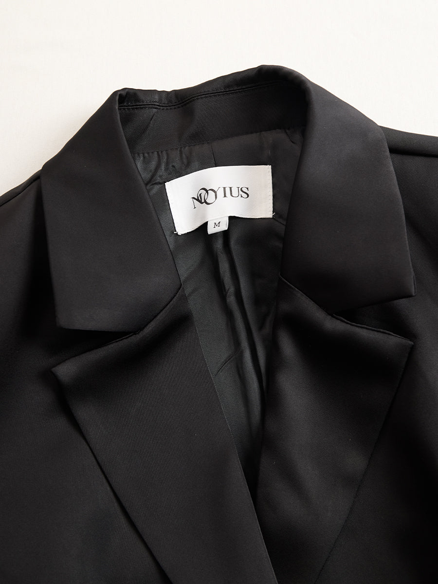 Dreiteiliges Abendgarderoben-Set für Damen: Blazer und Spitzenkleid