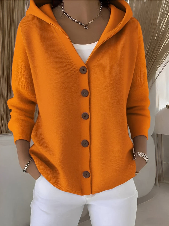 Ryanne – Gemütliche Langarmjacke mit Kapuze für Damen
