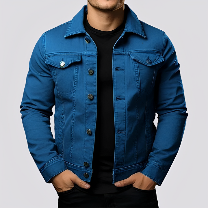 Maxwell - Vintage-Herren-Jeansjacke aus strapazierfähigem Denim