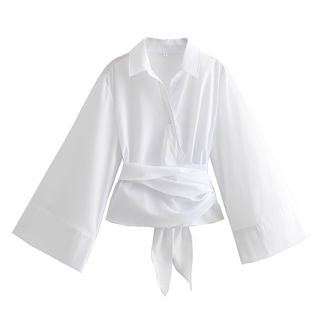 Shania - Elegantes, locker geschnittenes Oberteil mit Gürtel für Damen