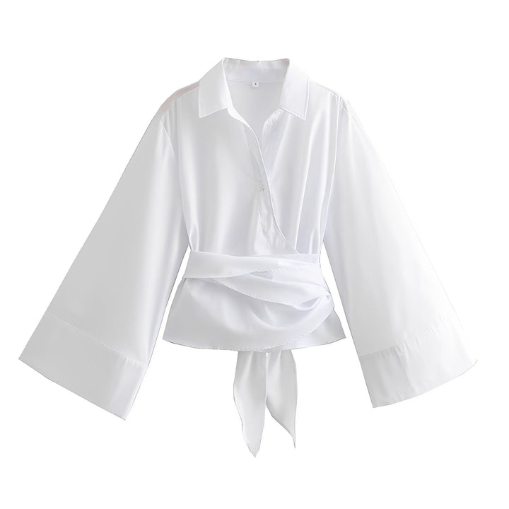 Shania - Elegantes, locker geschnittenes Oberteil mit Gürtel für Damen