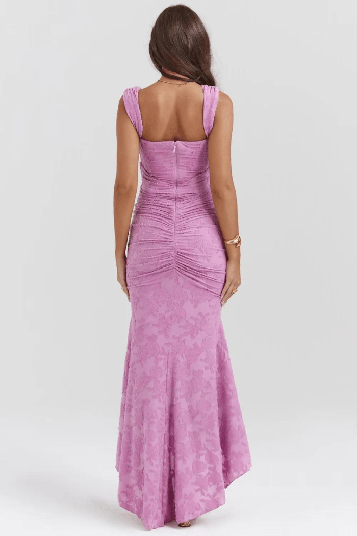 Arabella Kleid – Elegantes Korsett-Maxikleid mit Rüschen