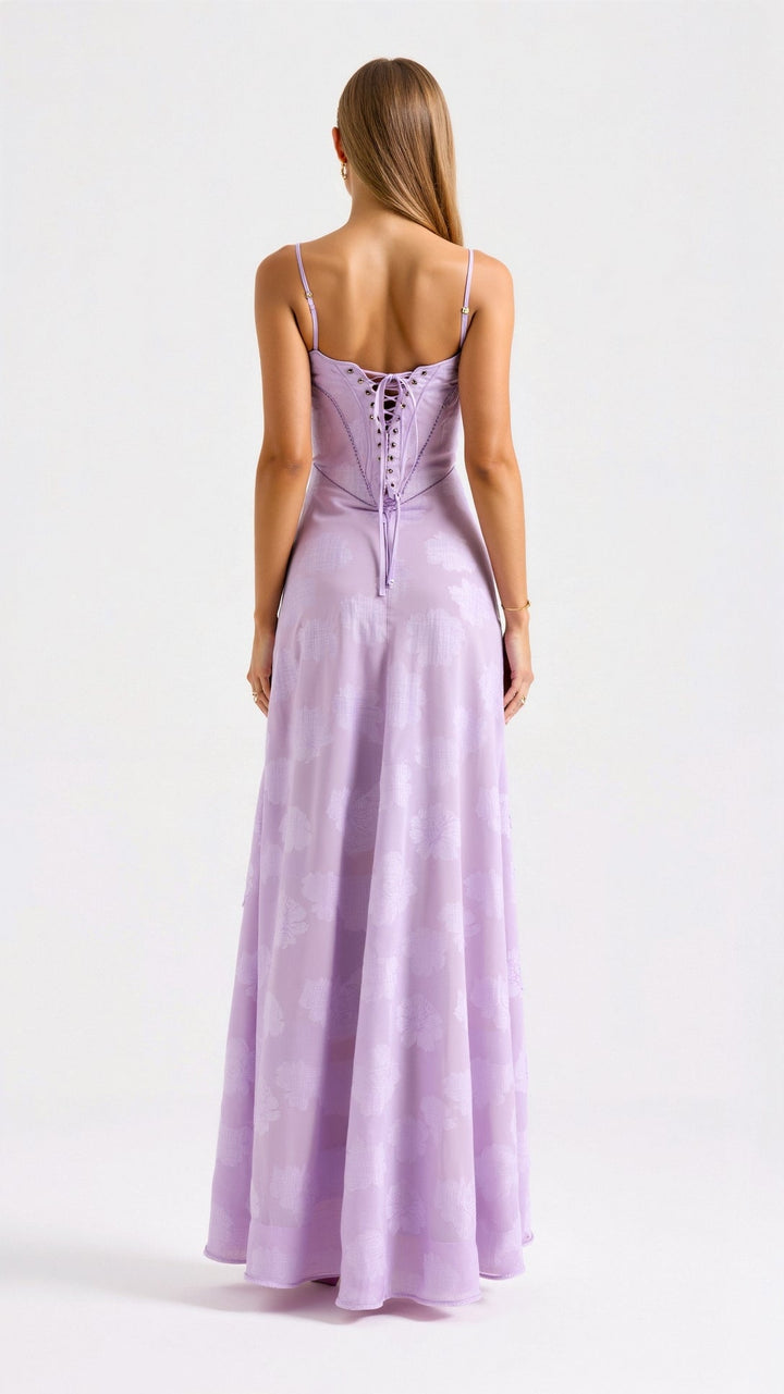 Leonie | Damen Slip Maxi Kleid für Hochzeitsgäste