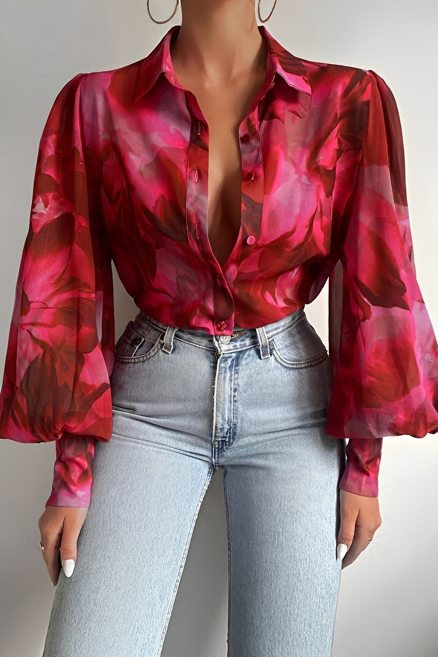 Carla - Schicke Bluse mit Laternenärmeln für Damen