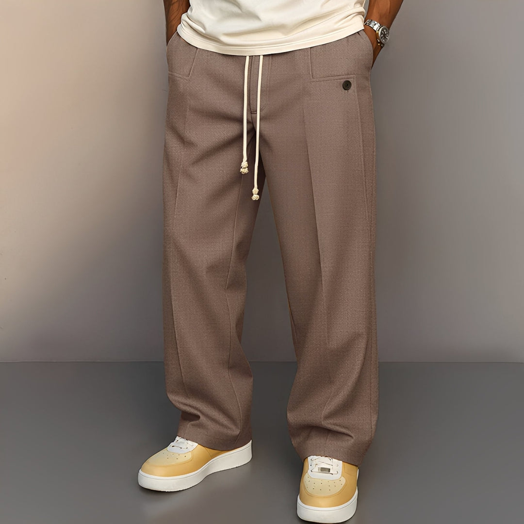 Conor - Bequeme Herrenhose mit geradem Schnitt und Kordelzug