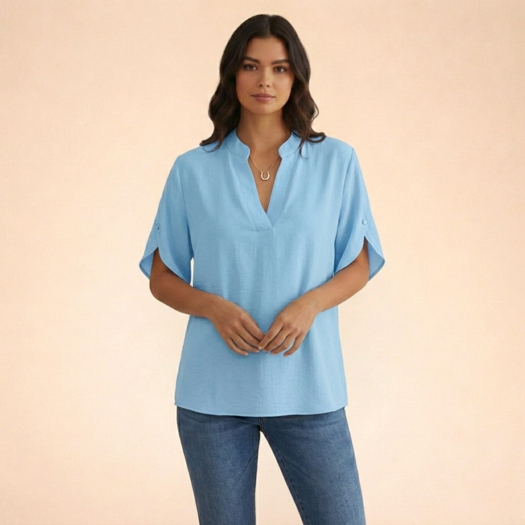Sophie | Elegante und bequeme V-Ausschnitt Bluse
