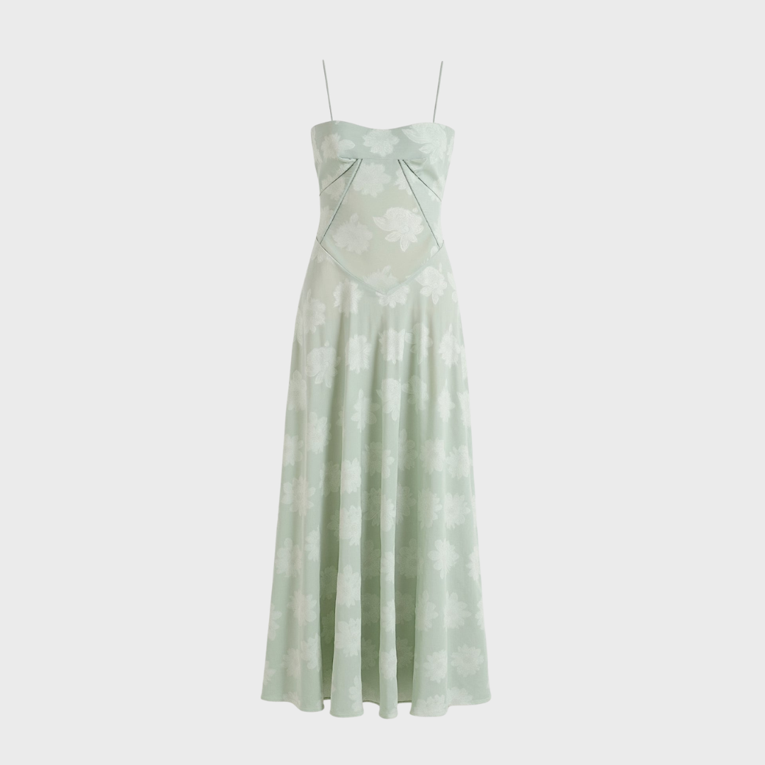 Michaela | Damen Hochzeitsgast Slip Maxikleid