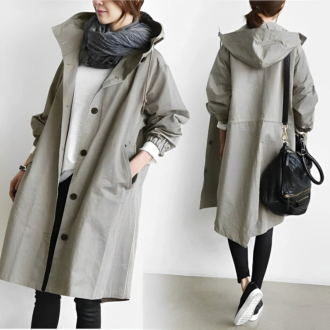 DuraCoat – Lange Windjacke mit Kapuze
