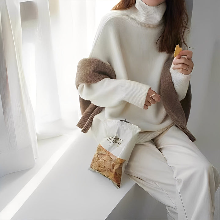 Clémentine - Stilvoller Damen-Rollkragenpullover